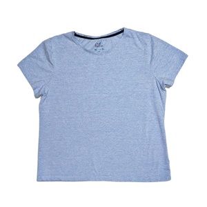 CROFT & BARROW Women's Blue Short Sleeve Top